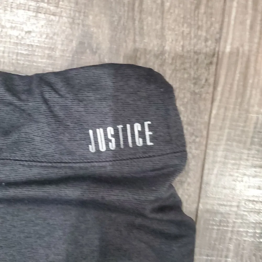 Girls Leggings Size 10-12 Justice Kids Black and Gray Leggings Set 3 Pieces